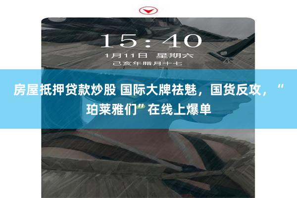 房屋抵押贷款炒股 国际大牌祛魅，国货反攻，“珀莱雅们”在线上爆单