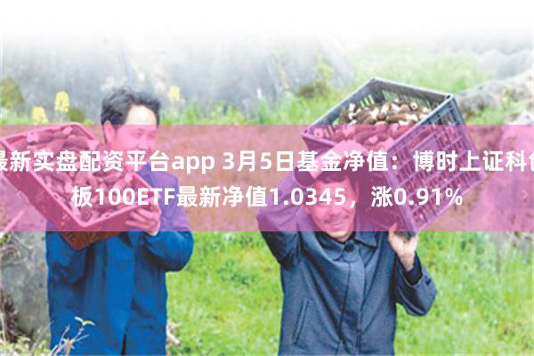 最新实盘配资平台app 3月5日基金净值：博时上证科创板100ETF最新净值1.0345，涨0.91%